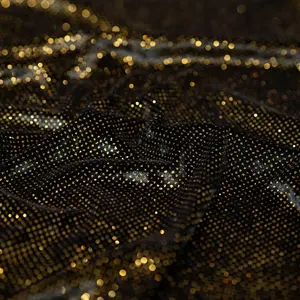 Vivian Glitter Printed Stretch Velvet Fabric | Blue Moon Fabrics