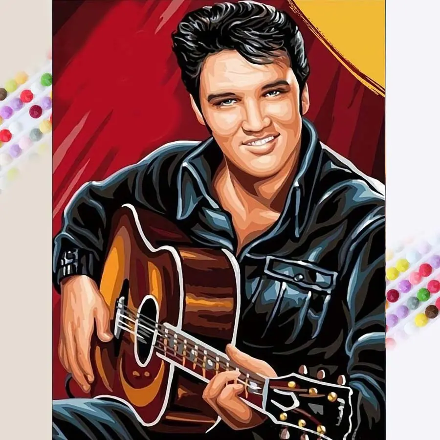 1 DIY diamond painting kit, 5D diamond art set, DIY decoration, Handcraft, guitar player diamond painting kit with full round diamonds, mosaic, diamond art, DIY Diamond Arts, DIY art home decor, suitable for Christmas.