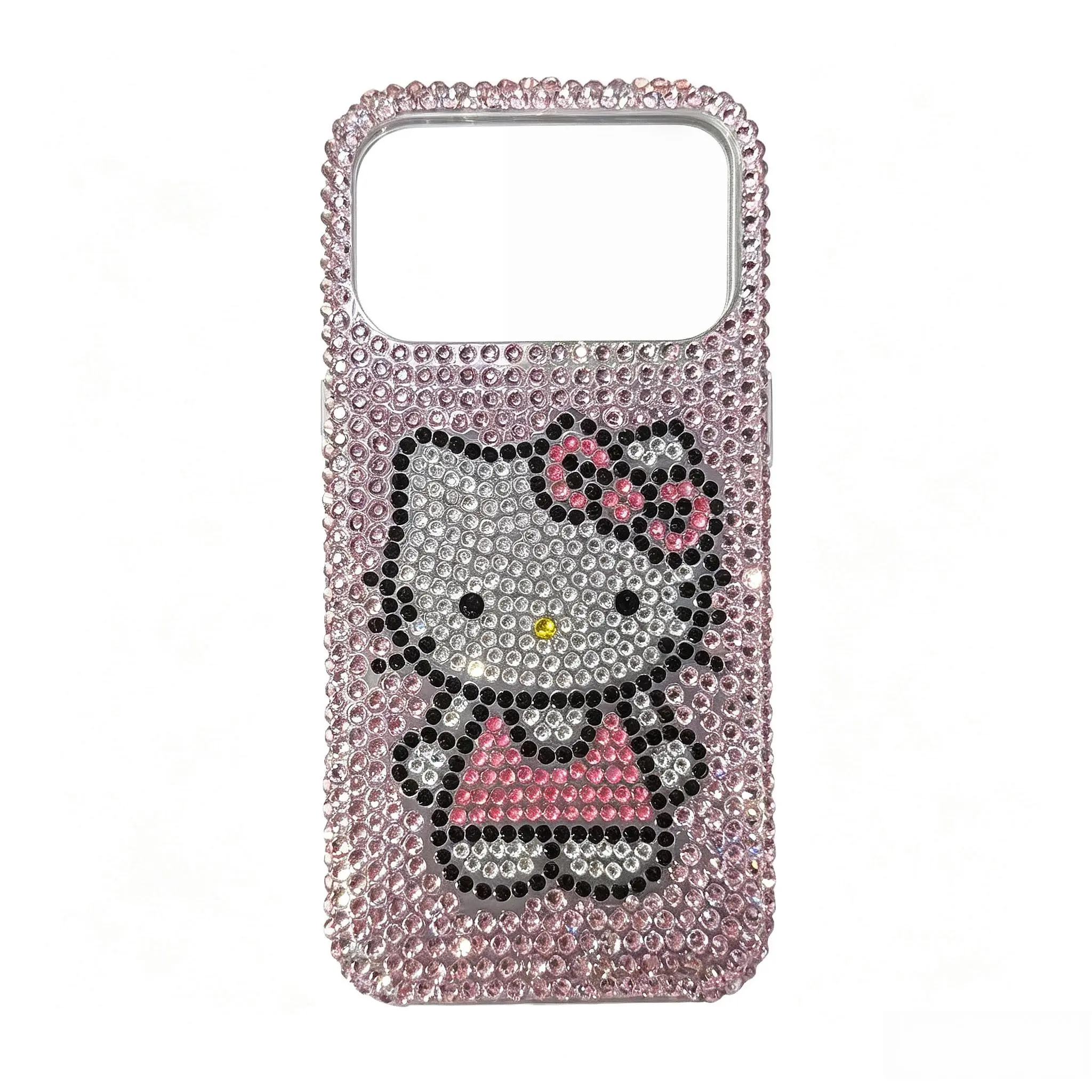 Sanrio Hello Kitty Diamond-Studded Phone Case Bling Rhinestone Full Protection Phone Cover Set Smartphone