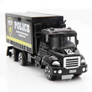 Realistic Alloy Truck Model Toy Car, Six-Wheel Freight Truck, Sound Light Pull-Back Interaction Toy, Boy Birthday Gift, Collectible Decoration, Diecast Metal Model, Die Cast Cars