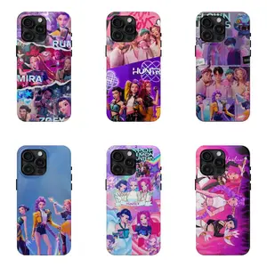 Huntrix Kpop Pop Star Phone Case - Anime Idol Collage Phone Cover - Y2K Pop Star Aesthetic Phone Case - Huntrix Kpop Anime Boy & Girl Group Phone Cover for iPhone 7-17 Pro Max / for Samsung S21-S25 Ultra