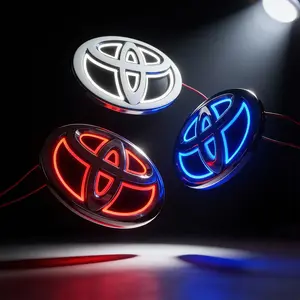Toyota 5D LED Rear Emblem Light - Easy Installation, High Brightness, Suitable for Camry, Corolla, RAV4, Vios, DC12V, 0.25m Wiring, Waterproof & Dustproof