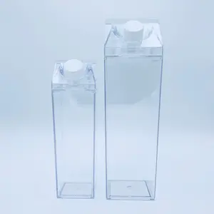 Milk Carton Water Bottle 4 Pack - Reusable, Portable Drinkware