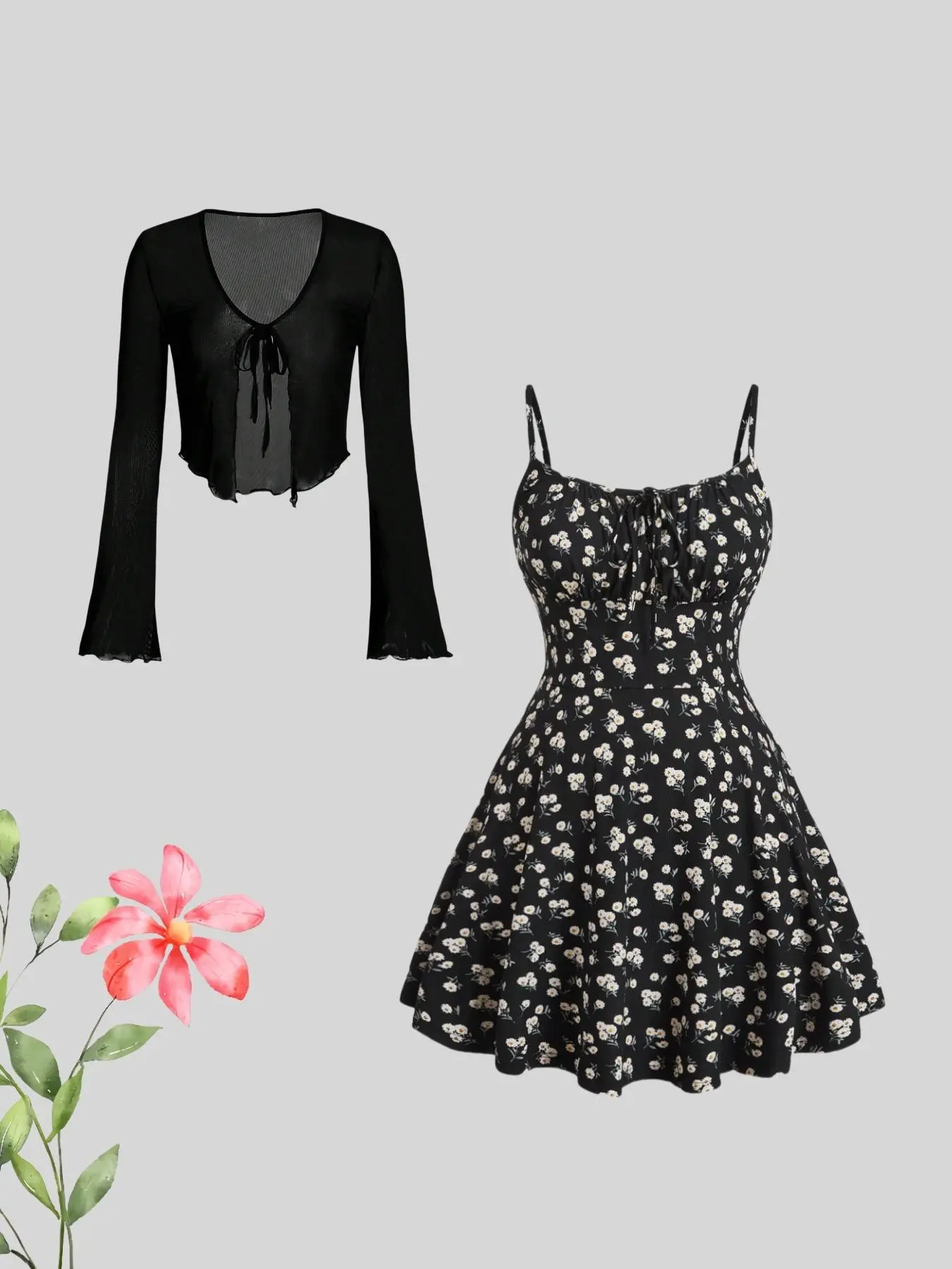 New Fashion Floral Elegant Casual Sleeveless Thin Strap Pure Color Adjustable Fit Halter Dress, Perfect Spring Summer Pairing Womenswear