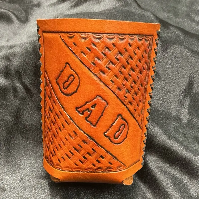 Handmade Full-Grain Leather Can Koozie