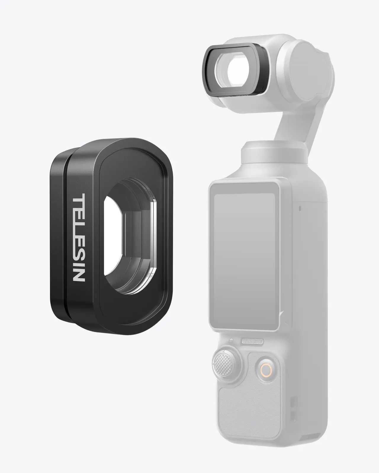 TELESIN Magnetic Mount Wide Angle Camera Lens for Xtra Muse, DJI Osmo Series (Osmo Pocket 3/4), Multi-Coated Optical Glass, 0.72x Expanded FOV, Camera Accessory for Vlogging, Travel Photography