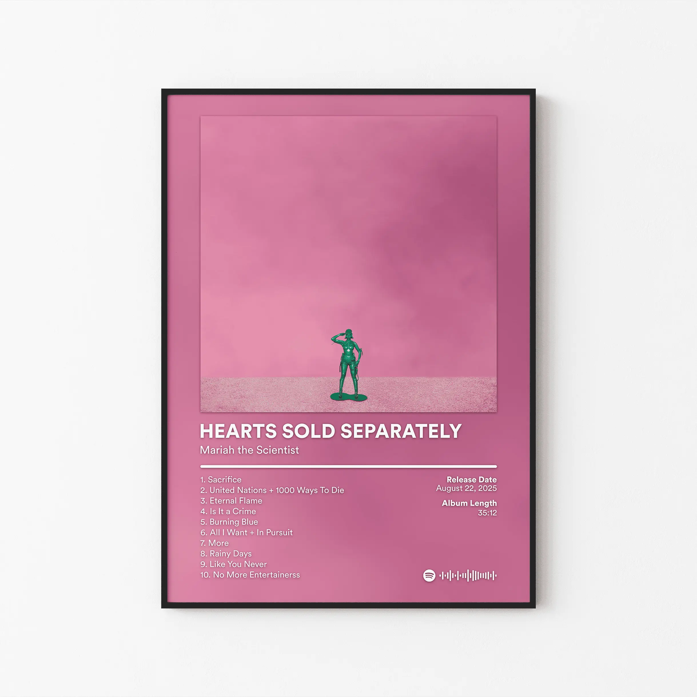 [ MUSIC POSTER – UNFRAMED ] Mariah The Scientist Album Poster, To Be Eaten Alive Tracklist Art, R&B Soul Wall Decor