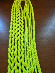 Highlighter yellow dreadlock extensions