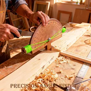 Precision Angle Finder – Handcrafted Birch Wood Degree Tool, Custom Angles Accurate Degree Tool, Engraved Protractor for Accurate Measurements for Welder Carpentry DIY Projects, Builders.