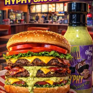Dummy Hot Hyphy Premium Sauce, Oakland Made, Creamy tangy and flavorful 12oz bottle Dip