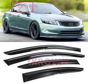 FITS 2008-2012 HONDA ACCORD JDM 3D WAVY MUGEN STYLE WINDOW VISOR RAIN GUARD VENT DEFLECTOR