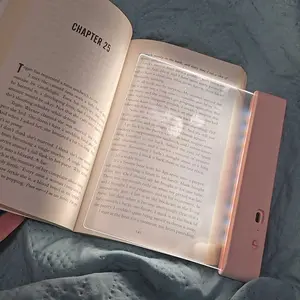 Smart LED Reading Light Book Light Treasure Box Rechargeable Clear LED Flat Reading Light Timer Doodleable Study Lamp The Quiet Reader's Dream Lights Ultra-thin Wireless Design