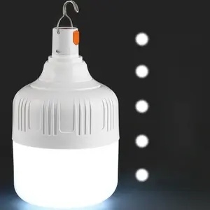 LED Outdoor Waterproof Bulb Camping Stall Light USB Rechargeable Ball Bulb High Power Charging Bulb, Ideal for Outdoor Activities and Events