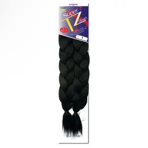 Super X TZ Braid (Teased) - 48 Inch Hair, 2 Bundles, Pre-Cut & Pre-Combed for Easy Braiding