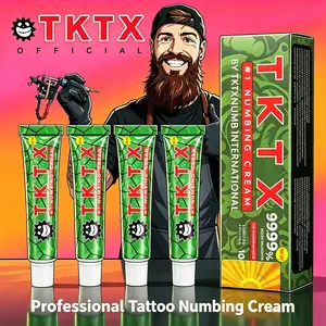 TKTX Green 99.99% Max Strength Numbing Cream, Long Lasting Topical Anesthetic Cream, Painless Cream for Tattoo, Piercing, Laser Hair Removal, Microblading & All Skin Procedures