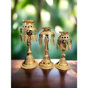 Traditional Nepali Panas Oil Lamp - Handcrafted Brass Lamp for Pooja &amp; Decor great gift religious decoration religious gift Decorative