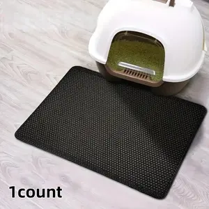 Cat Litter Mat Eva Dual-Layer Sand Collection, Anti-Spill Cat Litter Box Pad, Durable Scratch-Resistant Filter Sand Control
