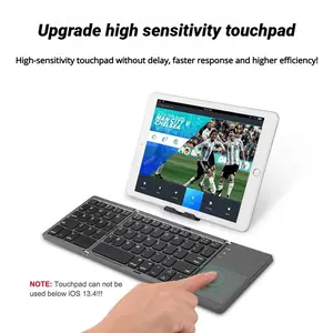 Ultra-thin wireless mini Bluetooth keyboard, foldable minimalist design tablet keyboard, suitable for home and office use, compatible with smartphones, tablets, and laptops swivel tiktokshopspringglowup