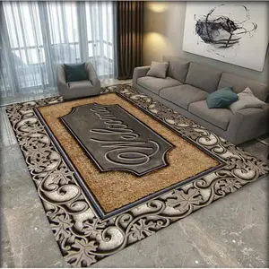 European Style Bathroom Rug, Soft Absorbent Non-Slip Shower Mat, Durable Washable Carpet for Spa, Bath, Entryway Use