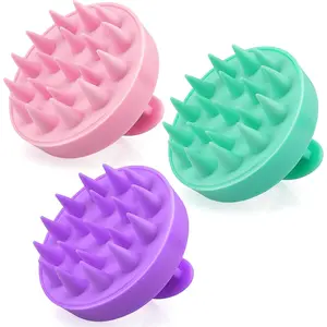 Scalp Massager Shampoo Brush, Soft Silicone Hair-Washing Brush for Deep Cleaning, Relaxing Scalp Massage & Hair Growth Care Shampoo Scrubber
