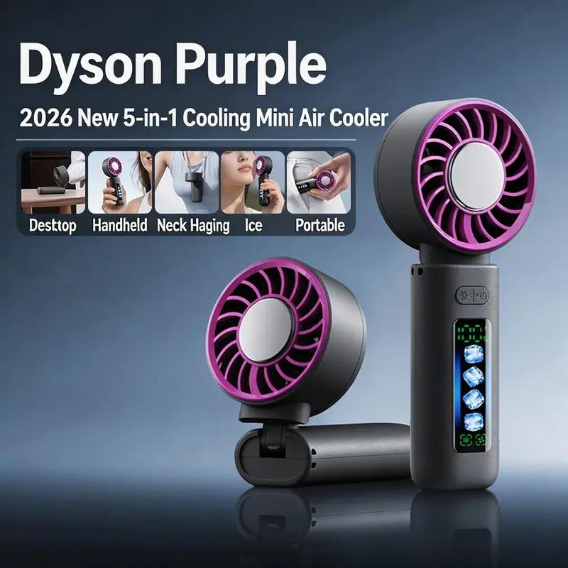 Portable Fan with Cooling Plate 100 Speed Settings Brushless Motor Silent Design 120 Degree Angle Compact Size Ideal for Summer