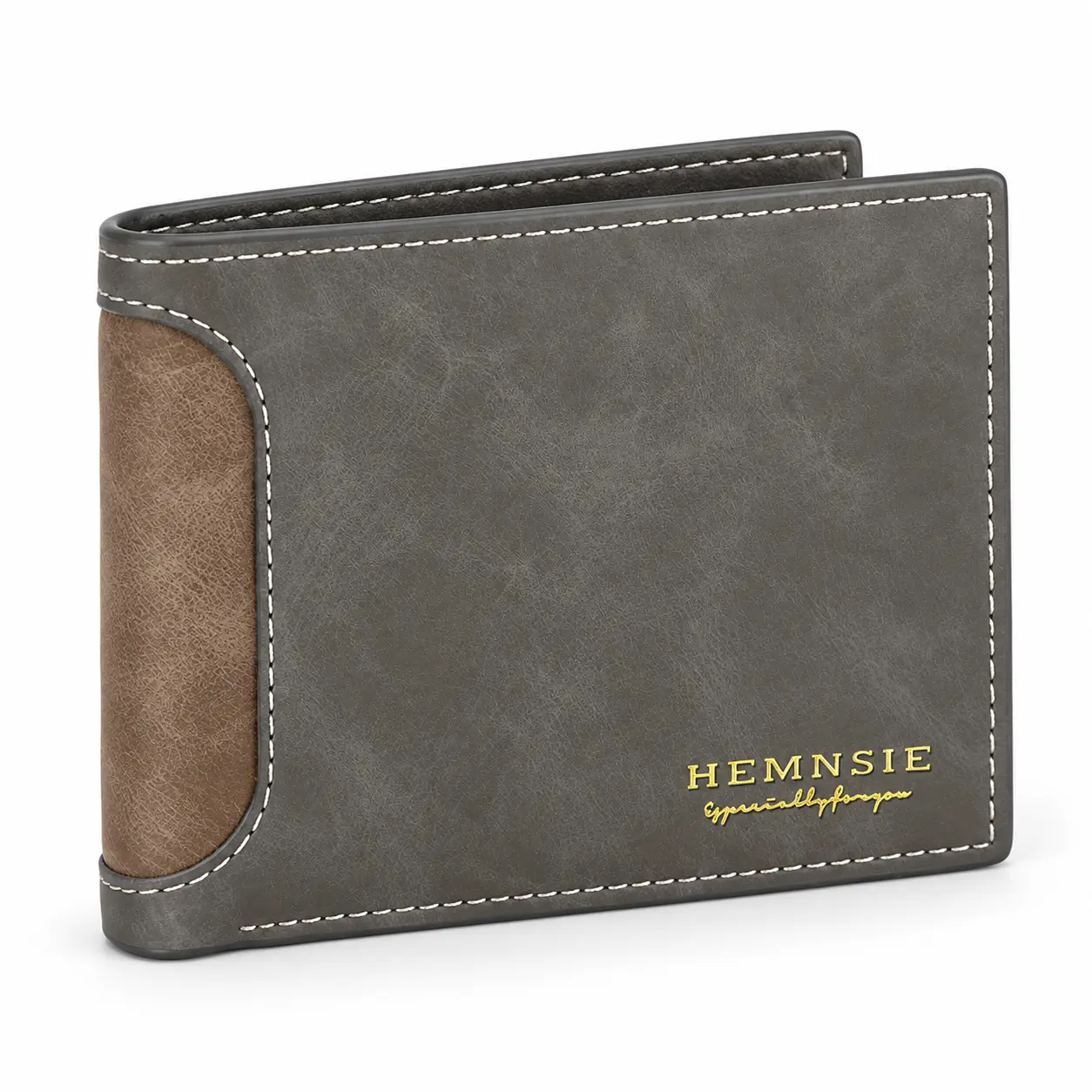 GOODBEE Men's Slim Bifold Mens Wallet - Small Size Men's Wallets, Vintage Leather-Style Card Holder with ID Window and Bill Compartment