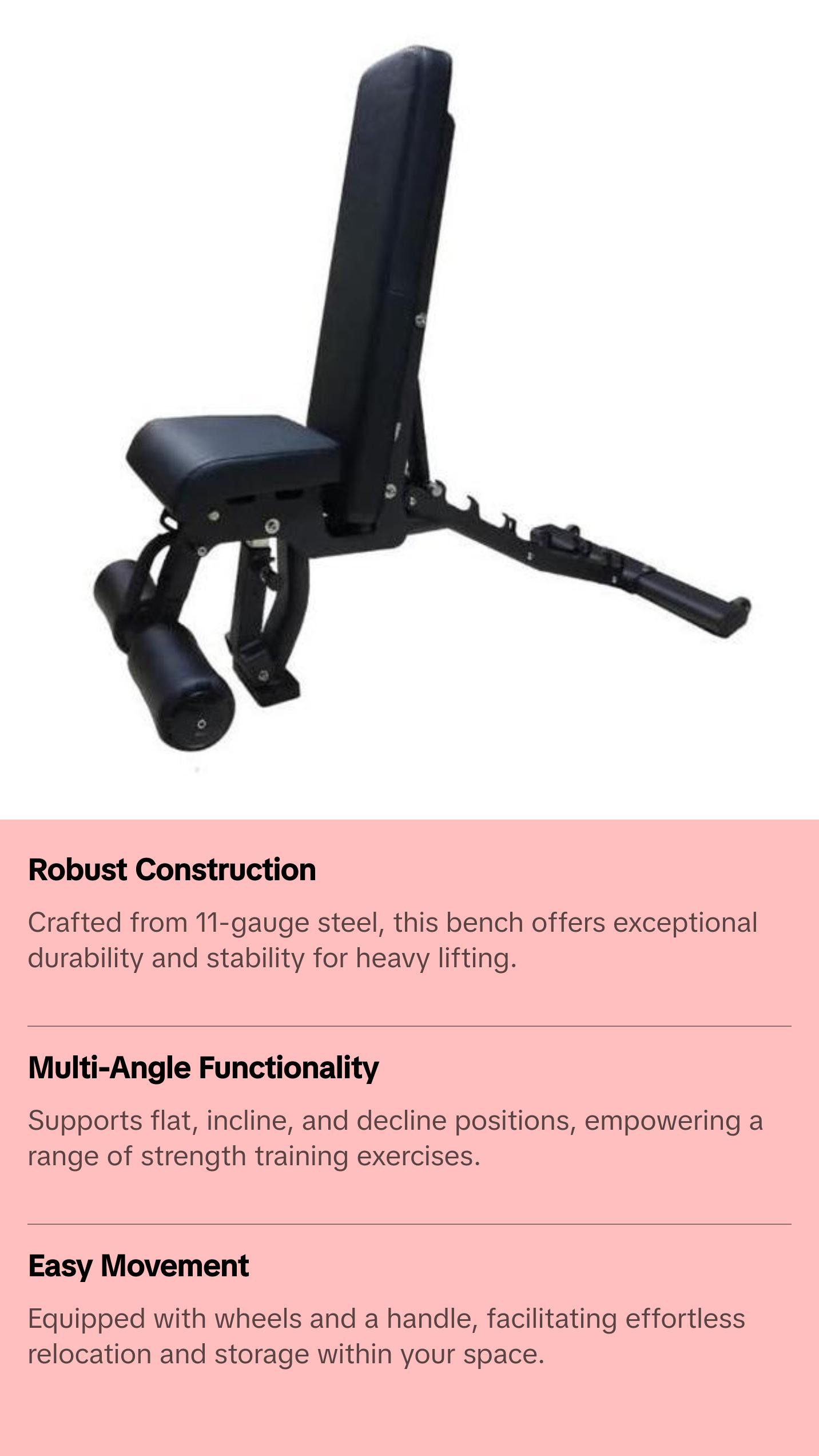Decline Abdominal Bench - 11 Gauge Steel - Commercial Grade Decline Abdominal Bench - 11 Gauge Steel - Commercial Grade
