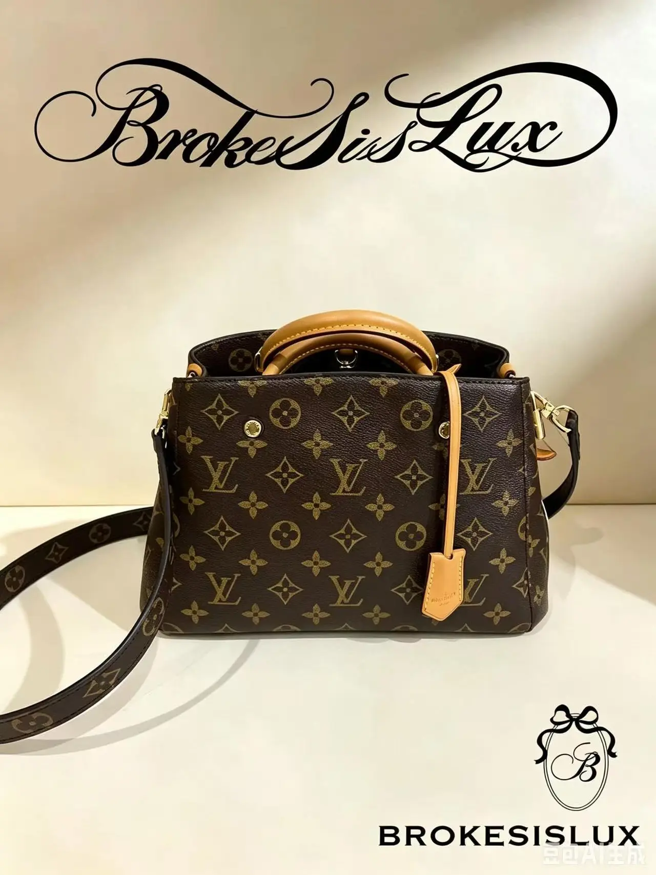 Pre-owned Louis Vuitton Montaigne BB Classic Monogram Canvas Top Handle Fashion Crossbody Handbag, Iconic Mainline Collection Purses Crossbody Bag