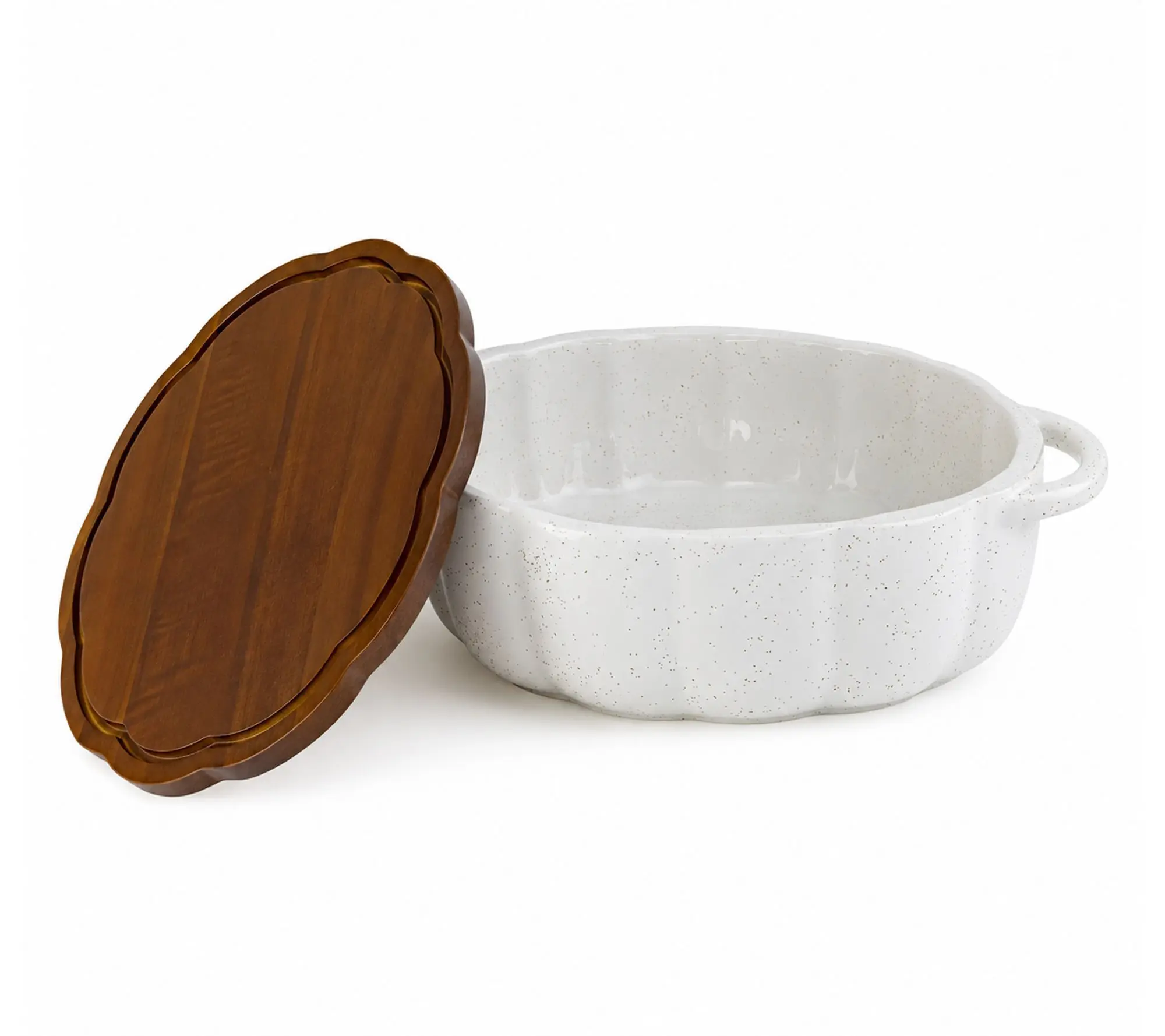 10 Strawberry Street Pumpkin Patch Casserole w. Acacia Lid