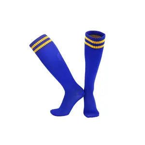 New thin breathable football socks, professional training long tube striped high-elastic football gear