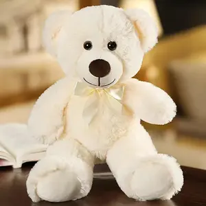 Teddy Bear Plush Toy, 13.5 inch Teddy Bear Stuffed Animal Birthday for Kids Girl Friends OFF White