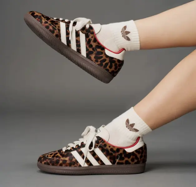 Adidas Samba OG Red Leopard Women's Sneaker - Authentic Brand New