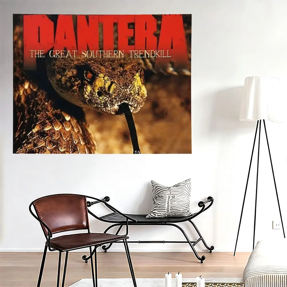 Pantera The Great Southern Trendkill Retro Lightweight Polyester Print Wall Flag - Heavy Metal Band Artistic Tapestry, Machine Washable Home Decor for Bedroom, Blush-Themed Man Cave, Artistic Tapestry Tapestries