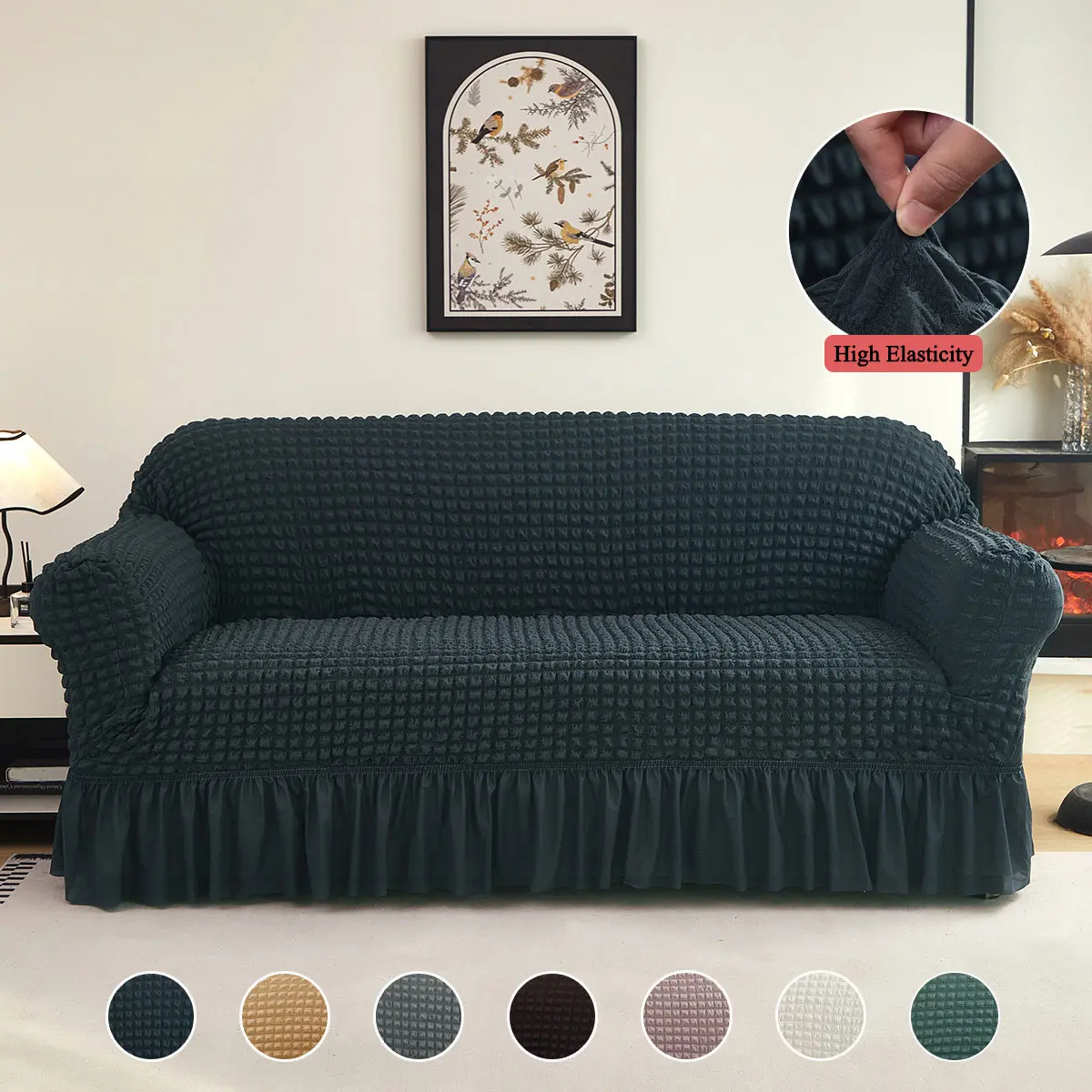 1 PC  Sofa Cover Elastic Living Room Sofa Cover Pet Anti-Dirty Universal Sofa Protector Home Decoration Sofa Cushion Cover