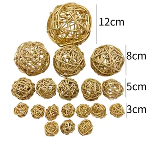19 Wicker Balls Decor, Multi-Size Combination, Ideal for Floral Arrangements, Home Hanging Decorations, Elegant and Versatile