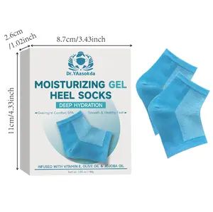 Purple Soft-Feel Gel Heel Moisture Socks | Supports Deep Nourishment, Enhances Heel Smoothness, Creates Protective Layer for Improving Dry, Rough Skin | Main Ingredients: Elastin