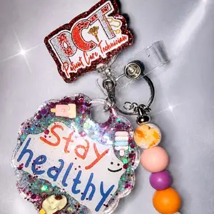 PCT Badge Reels, Retractable ID Badge Holder with Clip for Medical Staff, Office Workers