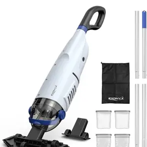 Exonyx Pool Vacuum with Extendable Handle and Filter Bag for Efficient Cleaning