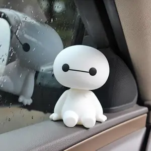 Car Ornaments Bobblehead Baymax Doll Toy Accessories Cartoon Auto Interior Dashboard Decoration Big Hero Bobble Head