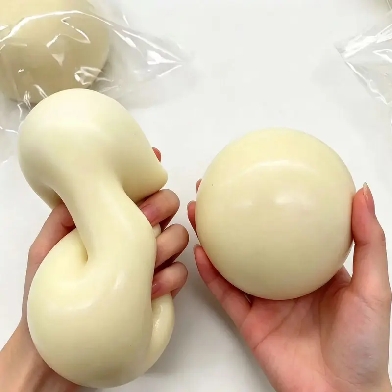 Milk-Scented Ice-Soft Touch Squishie Stress Relief Toy - TPR-Safe Squeeze Fidget Tool, Ultra-Soft Fluid-Shape Tactile Play Item, Slow Bounce Rebound Calmer for Neurodivergent Kids, Desktop Ornament