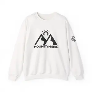 MountainGirl logo mountain graphic Sweatshirt | outdoor adventure, sunrise