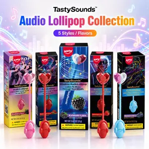 (50% OFF)Amos TastySounds Music Lollipops – Sugar-free heart-shaped candies with bone conduction music tech | K-pop inspired Strawberry, Blueberry, Watermelon, Blackberry Fallontonight lollipop star-1