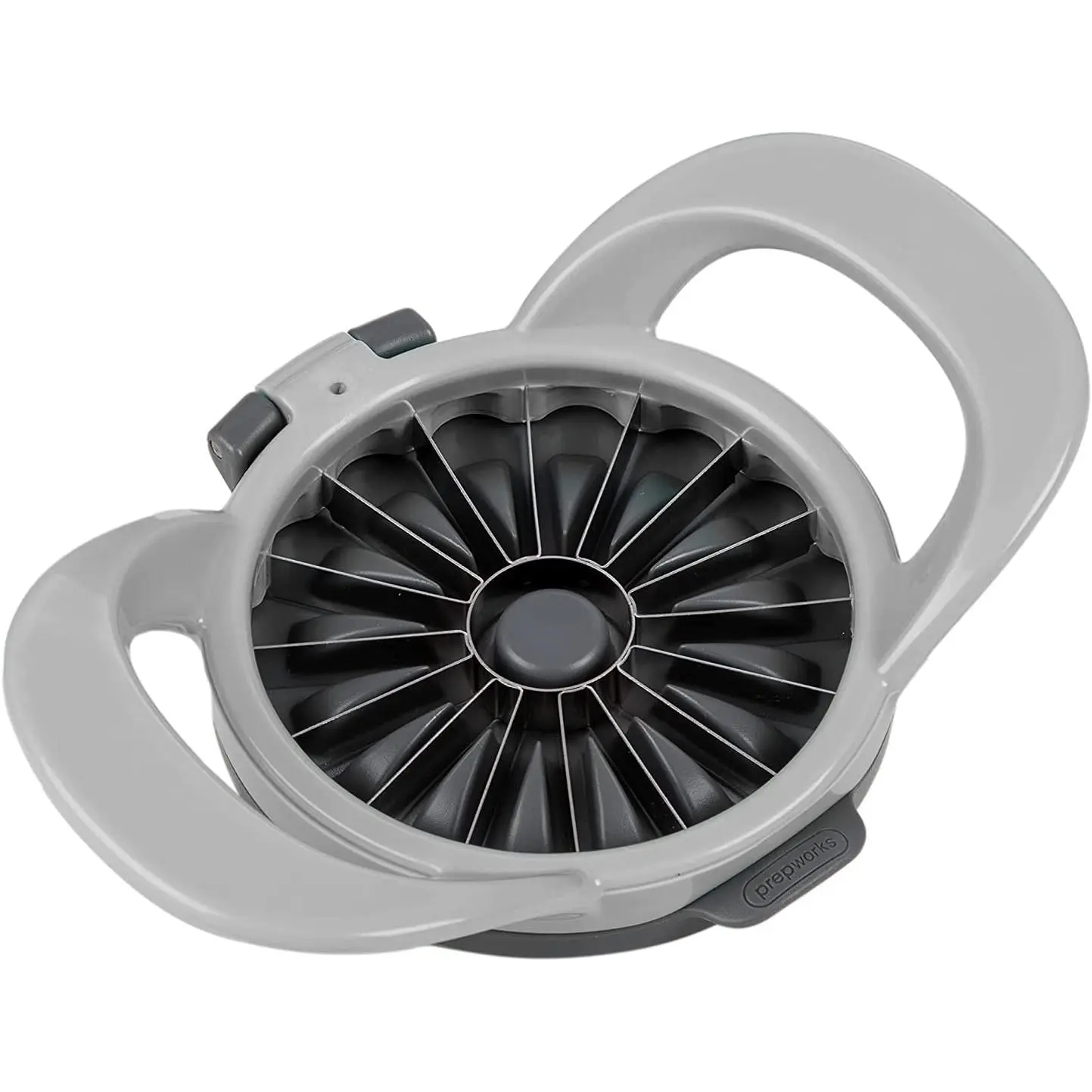 PrepWorks by  Dishwasher Safe 16-Slice Thin  Slicer and Corer with Attached Safety Cover (Grey)