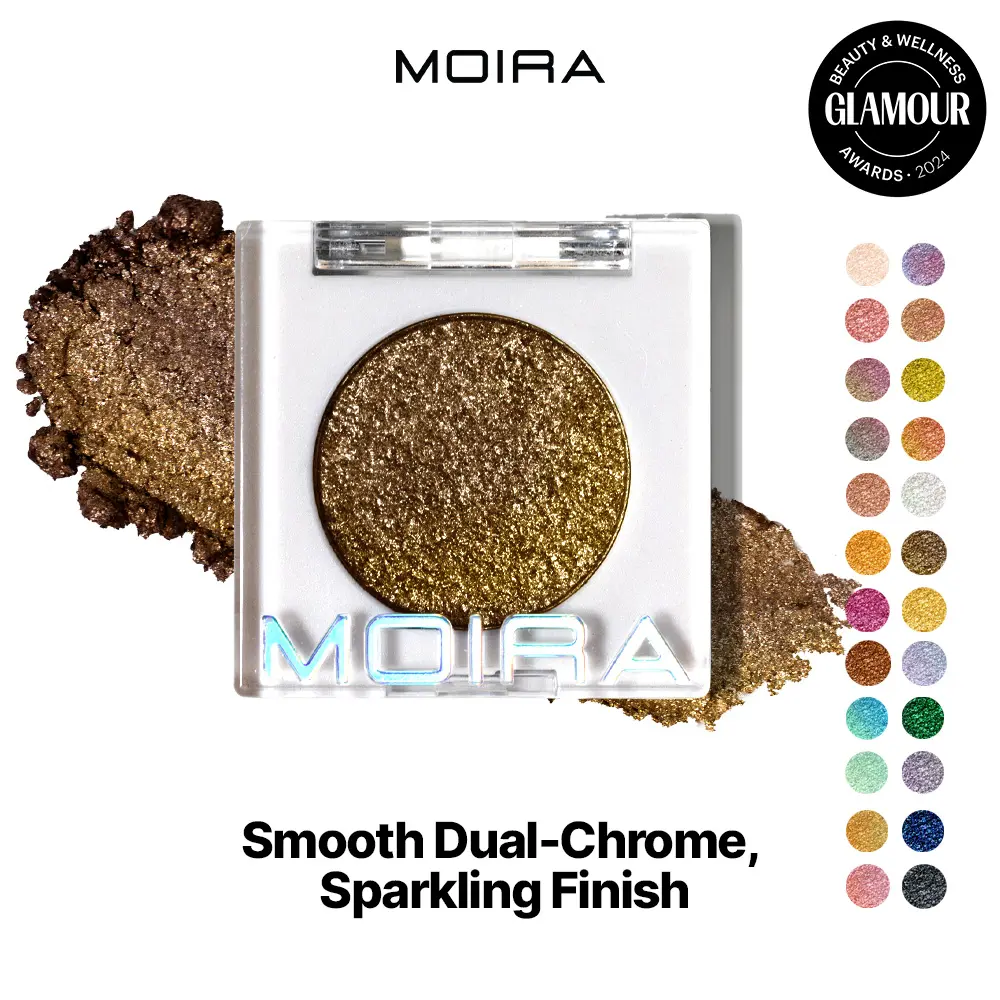 MOIRA | Chroma Light Eye Shadow (018, How Charming) | High-Pigment Foiled Finish, Creamy Blendable Microfine Shimmer, 100% Vegan