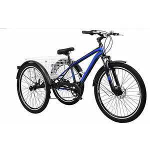 Electric Trike, Ebike Trike with Basket, 350W Brushless Motor, LCD Display, 36V Removable Battery, 3 Wheel Electric Bicycle for Men Women Senior, Adults Tricycle 24"