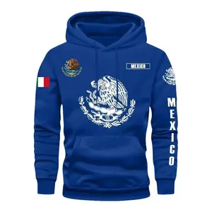 Mexico Print Hoodie - Soft, Casual, Versatile, Trendy, Men's Fashion Pullover Sweatshirt with Hood Long Sleeve