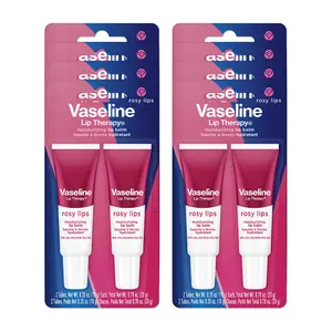 Vaseline Lip Therapy, Rosy Lips - 2 x 0.35 oz Lip Balm - Pack of 8