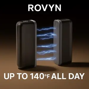 ROVYN Magnetic Hand Warmer Set with LED Display – 3 Heat Levels Rechargeable Electric Pocket Heater for Cold Weather, Outdoor Sports, and Winter Gifts – Fast Heating & All-Day Warmth