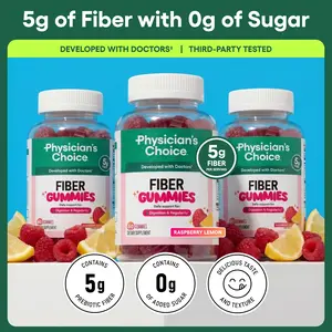 Physician’s Choice Fiber Gummies 3-Pack: Digestive Health & Regularity - Raspberry Lemon Flavor - No Sugar Added & Vegan - Daily Gummy for Adults Physician’s Choice Fiber Gummies 3-Pack: Digestive Health & Regularity - Raspberry Lemon Flavor - No Sugar Added & Vegan - Daily Gummy for Adults