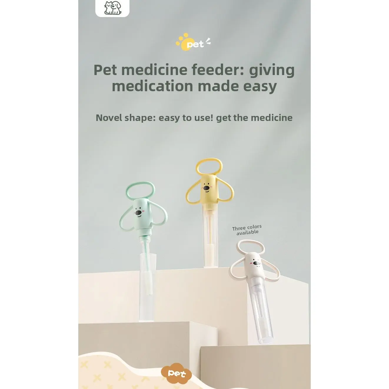 Pet Medication Dispenser Syringe for Cats and Dogs Silicone Replaceable Tip Feeding Dropper Oral Pill Liquid Medicine Feeder Pet Care Tool for Safe Easy Medication Administration for Pets